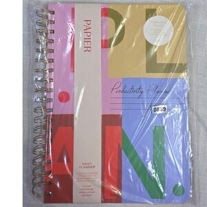 Papier Productivity Planner Undated Daily Goal Tracker MultiColor Hardcover 10x7